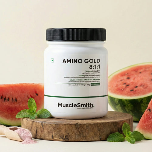 MuscleSmith Elite Amino Gold 8:1:1 Powder | Leucine-Dominant Anabolic Formula