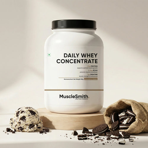 Muscle Smith Daily Whey Concentrate | 23g Protein with Digestive Enzymes