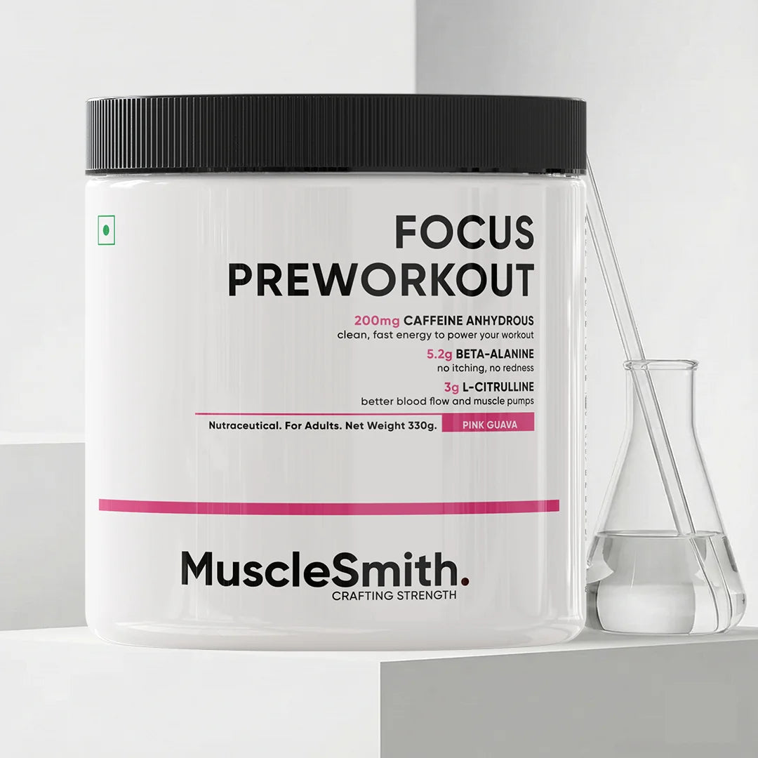 Muscle Smith Focus Pre Workout | Clinically Dosed Pre-Workout with No Proprietary Blends